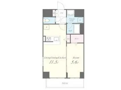 ブランエール戸越(1LDK/4階)の間取り写真