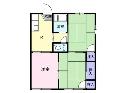 アーバンハイツ(3K/2階)の間取り写真