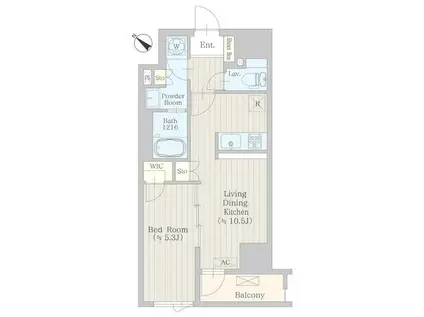 カームテラス神泉(1LDK/8階)の間取り写真