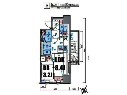 リヴシティ横濱関内参番館(1LDK/10階)の間取り写真