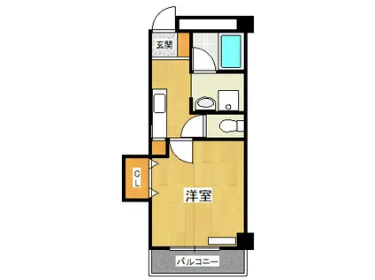 エクセル新伊丹(1K/3階)の間取り写真