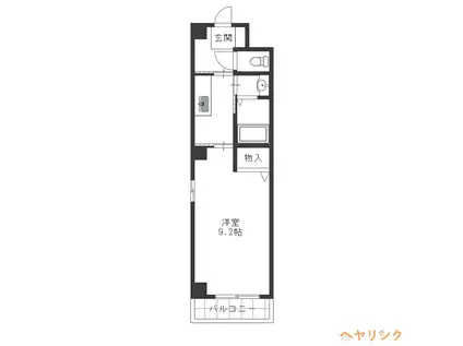 LOE中村公園(1DK/1階)の間取り写真