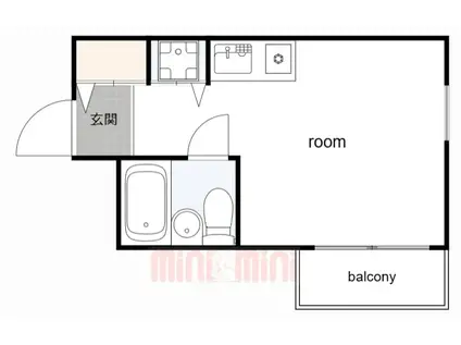 ダイドーメゾン塚口VI(ワンルーム/1階)の間取り写真