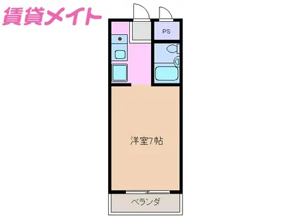 B&M北山(1K/3階)の間取り写真