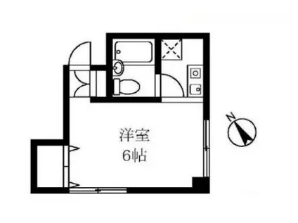 小畑ビル(ワンルーム/3階)の間取り写真