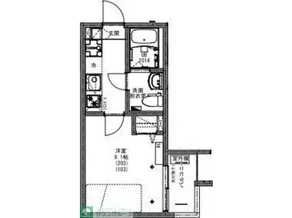 KEIAI RESIDENCE 北小金II(1K/3階)の間取り写真