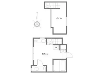 LIBERTA本前川(ワンルーム/2階)の間取り写真