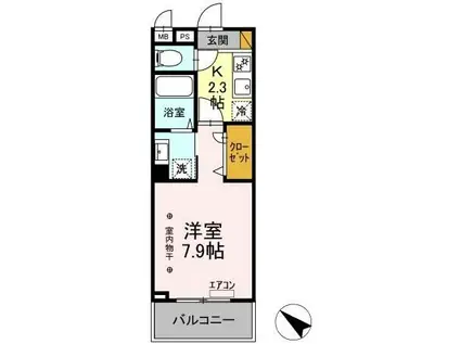 AGREVE(1K/5階)の間取り写真