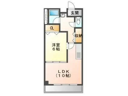 グランドハイツ豊山 II(1LDK/2階)の間取り写真