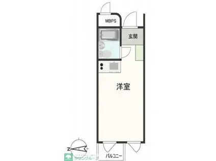 代々木上原ダイカンプラザ(ワンルーム/3階)の間取り写真