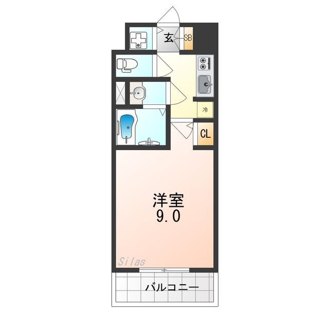 S-RESIDENCE堺ALTKLAS(1K/5階)の間取り写真