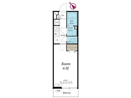 リブリ・川崎大島SDN(1K/2階)の間取り写真