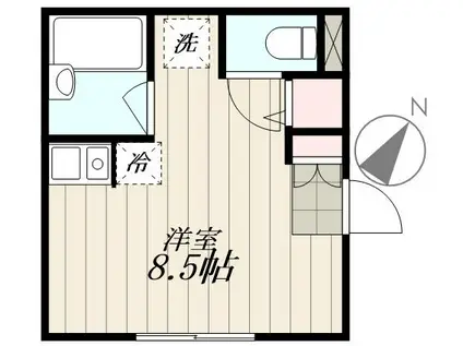 グロッタ・アズーラ池袋(ワンルーム/2階)の間取り写真