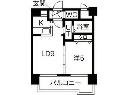 ノーザンライト平岸(1LDK/5階)の間取り写真