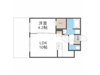 パルクヴィレN21(1LDK/1階)の間取り写真