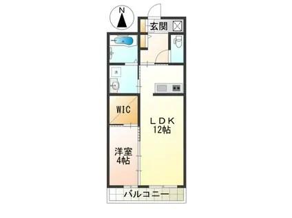 ボルツIII(1LDK/2階)の間取り写真