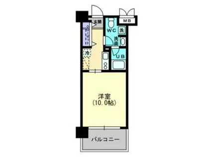 AXIS伊島(1K/8階)の間取り写真