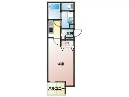 アレグリア東二見(1K/2階)の間取り写真