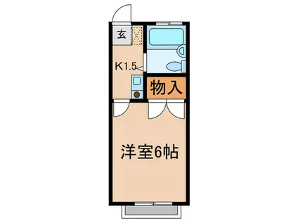 アービーハイツ(1K/2階)の間取り写真