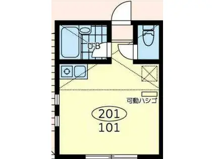 サザンみなとみらい御所山(ワンルーム/2階)の間取り写真