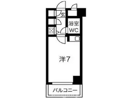 朝日プラザ博多II(ワンルーム/2階)の間取り写真