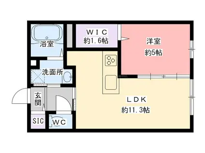 LA ESPERANZA(1LDK/1階)の間取り写真