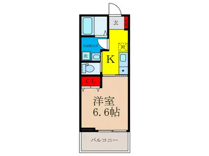 アート正雀(1K/1階)の間取り写真