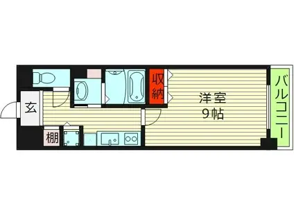 DOLCE VITA(1K/2階)の間取り写真