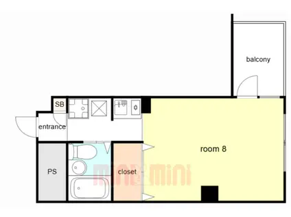 ヒルバレー妙法寺駅前(1K/2階)の間取り写真