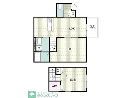 ル・クール(1LDK/1階)の間取り写真