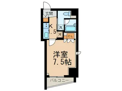 PROUD FLAT代々木上原(1K/8階)の間取り写真