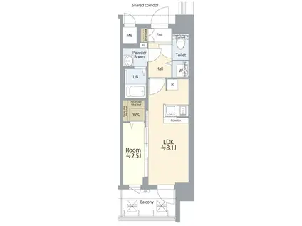 エスリード ザ・レガリア新栄ALTAIER(1LDK/4階)の間取り写真