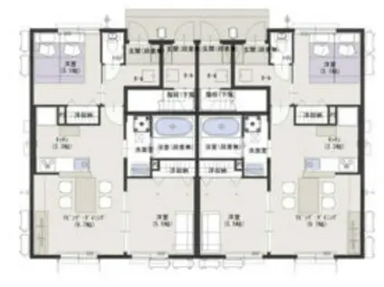 グランボナール下野田A棟(2LDK/1階)の間取り写真