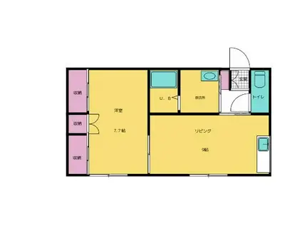 グランディール(1LDK/2階)の間取り写真