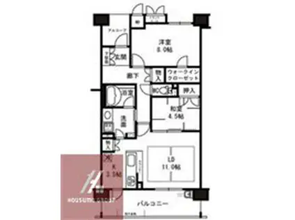 ディーグラフォート千里中央 フロントリッチ(2LDK/3階)の間取り写真