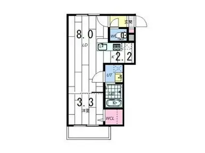 GIULIA196(1LDK/3階)の間取り写真