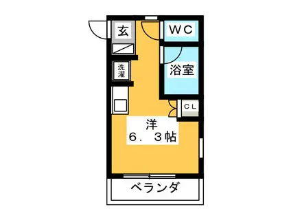 AMAX西落合(ワンルーム/4階)の間取り写真