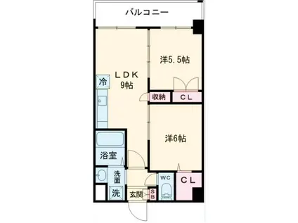 ORIENT BLD NO.88 GTYPE(2LDK/5階)の間取り写真