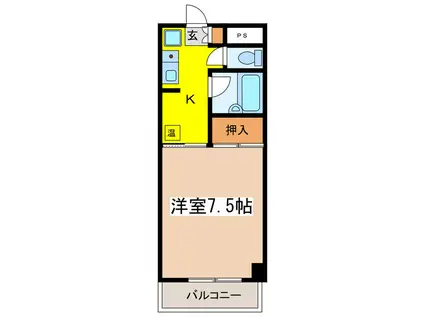 サン・ライフ(1K/3階)の間取り写真