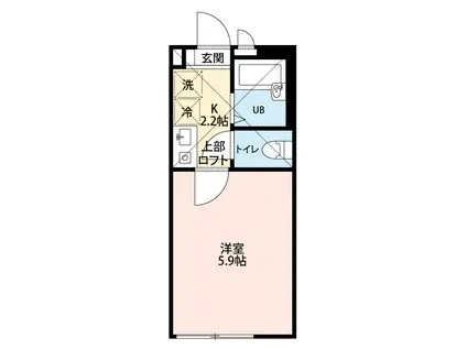 スターライト稲田堤(1K/1階)の間取り写真