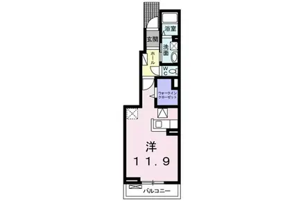 LIBERTY COURT(ワンルーム/1階)の間取り写真