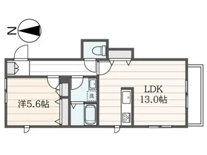 MAISON STRAIGHT BARLEY(1LDK/1階)の間取り写真