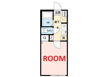 サウス LAGOON大岡1丁目(1K/2階)の間取り写真