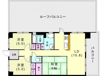 グレーシィ須磨アルテピアII番街(3LDK/11階)の間取り写真