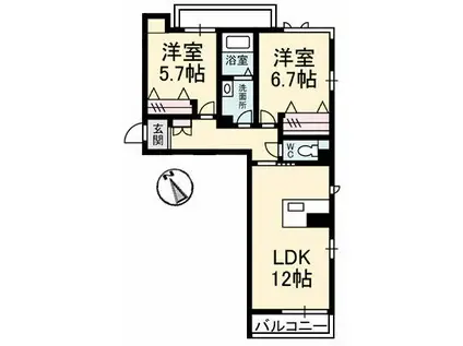 スターフィールドIII(2LDK/3階)の間取り写真