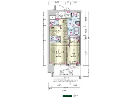 プレサンス深江橋ラヴィゲート(1LDK/12階)の間取り写真
