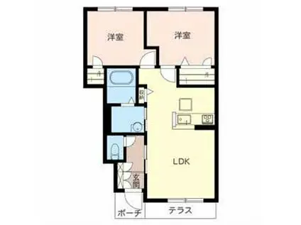 セージガーデン(2LDK/1階)の間取り写真