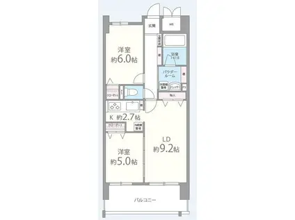 ラフィーネレジデンス(2LDK/4階)の間取り写真