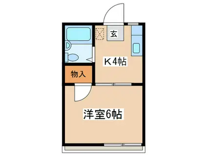 小林ハイツ(1K/2階)の間取り写真