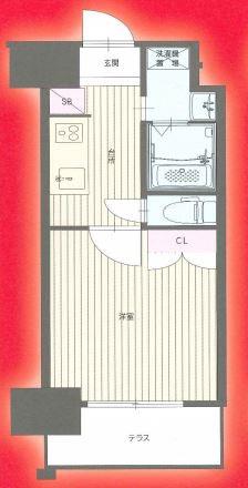 CLUB ORIENT BLD NO.122(1K/3階)の間取り写真